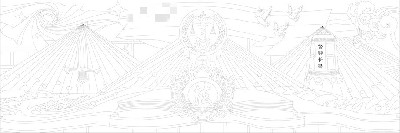 法院浮雕壁畫(huà)原創(chuàng)手繪設(shè)計(jì)稿