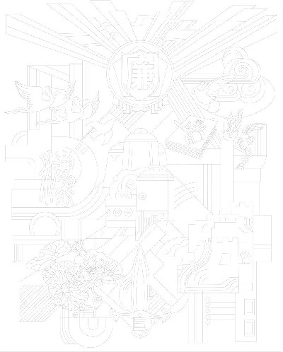 法院浮雕壁畫原創(chuàng)手繪設計稿