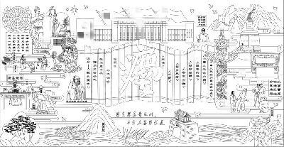 法院浮雕雕塑壁畫(huà)原創(chuàng)手繪設(shè)計(jì)稿