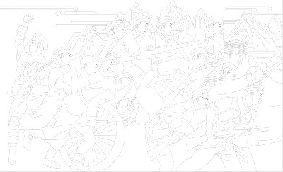 紅色黨建浮雕雕塑原創(chuàng)手繪設計稿