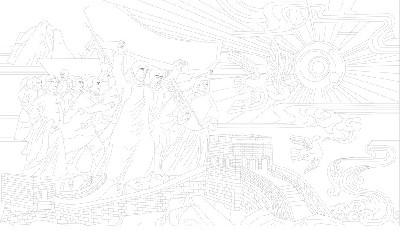 紅色黨建浮雕雕塑原創(chuàng)手繪設(shè)計(jì)稿