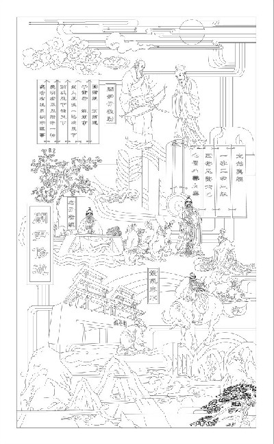 人文歷史浮雕雕塑原創(chuàng)手繪設(shè)計稿