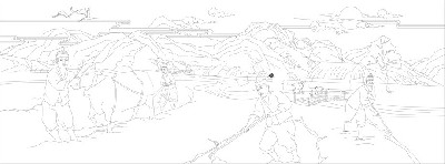 鄉(xiāng)村振興浮雕雕塑原創(chuàng)手繪設計稿