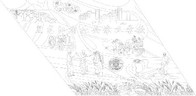 黑龍江省北安農(nóng)業(yè)學校浮雕雕塑原創(chuàng)手繪設計稿