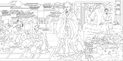 中醫(yī)文化浮雕雕塑原創(chuàng)手繪設計稿