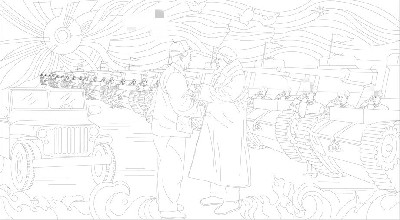 紅色黨建浮雕雕塑原創(chuàng)手繪設(shè)計(jì)稿