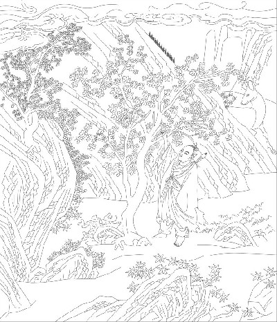 人文歷史浮雕雕塑原創(chuàng)手繪設計稿