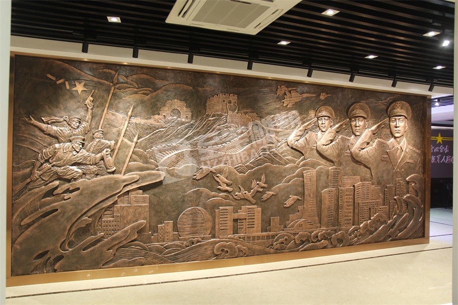 博物館展廳展陳玻璃鋼仿紫銅浮雕玻璃鋼仿鑄銅雕塑圓雕設(shè)計定制