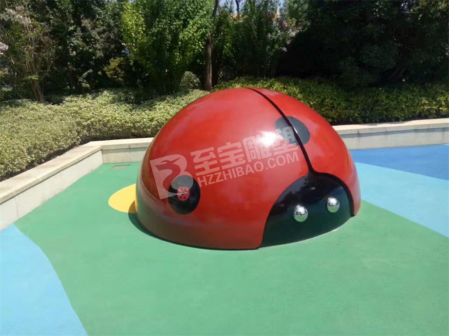 動(dòng)物甲殼蟲噴漆彩繪不銹鋼雕塑