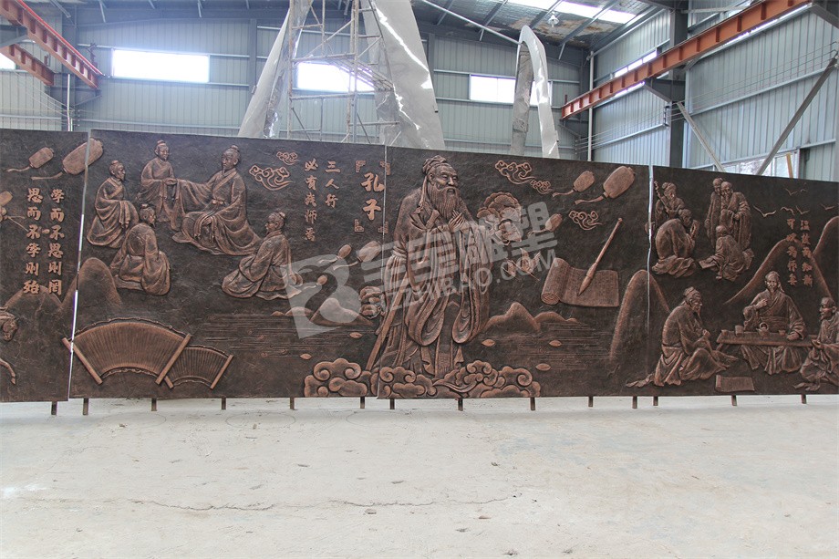 校園文化學(xué)校玻璃鋼仿紫銅浮雕玻璃鋼仿鑄銅雕塑圓雕設(shè)計(jì)定制