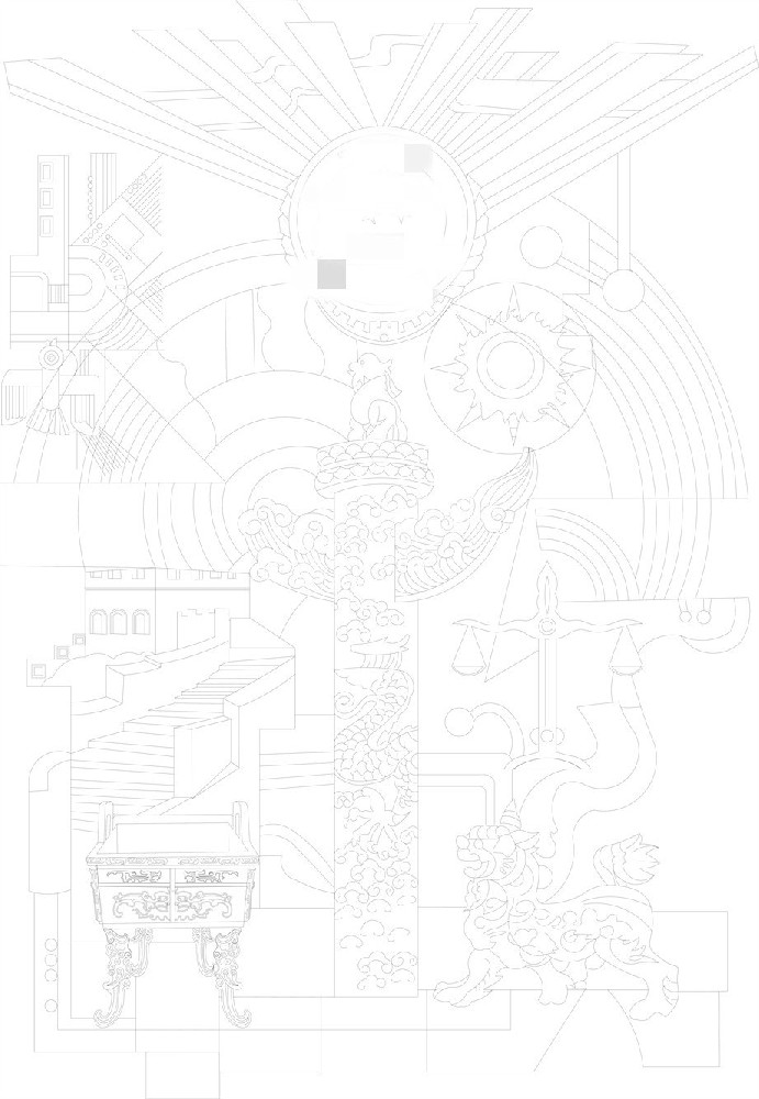 檢察院浮雕雕塑壁畫原創(chuàng)手繪設計稿