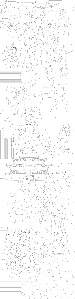 紅色黨建浮雕雕塑原創(chuàng)手繪設計稿