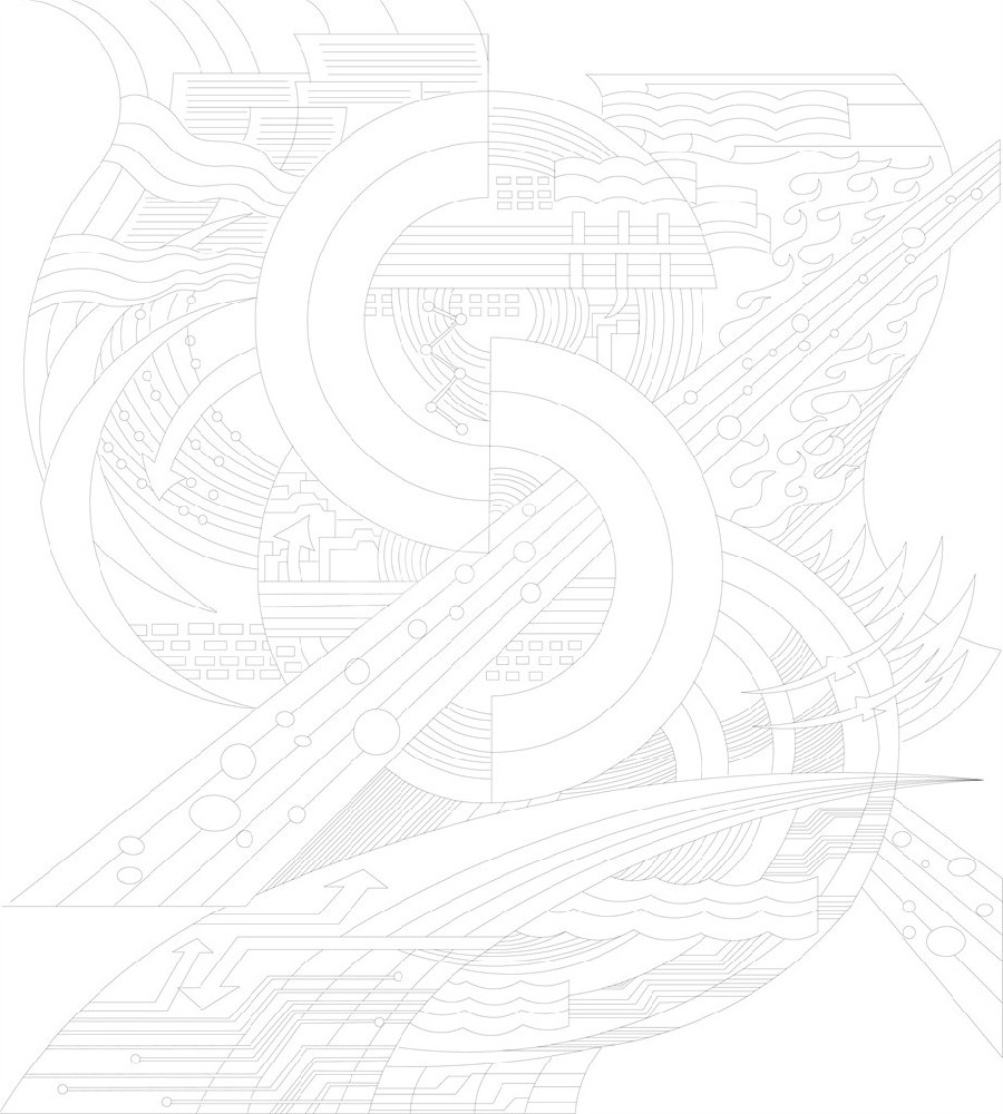 科技創(chuàng)新浮雕雕塑原創(chuàng)手繪設計稿