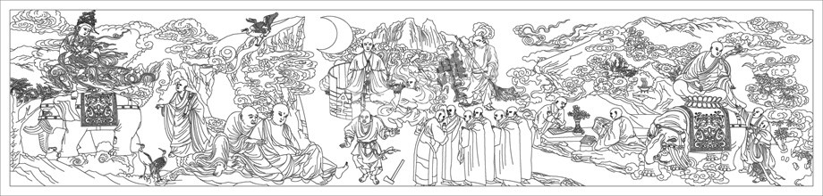 人文歷史浮雕雕塑原創(chuàng)手繪設(shè)計稿