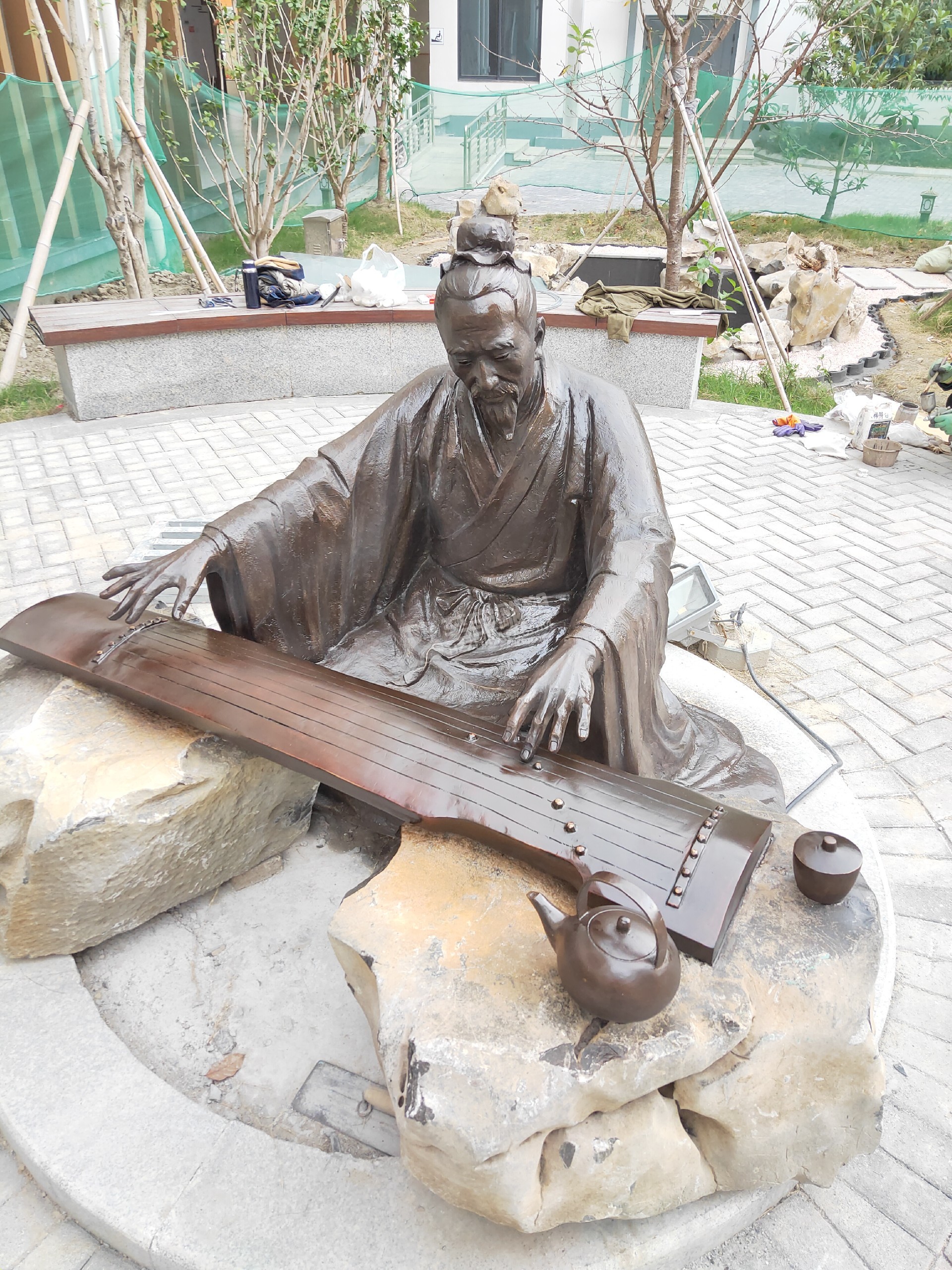 蕭山高橋小學(xué)上善若水不銹鋼雕塑、鑄銅雕塑